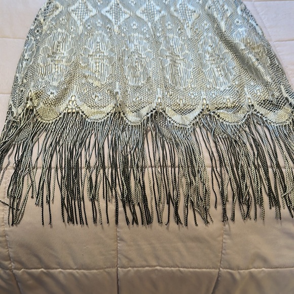 Venus beautiful fringed bottom silver with black party dress - Picture 2 of 6